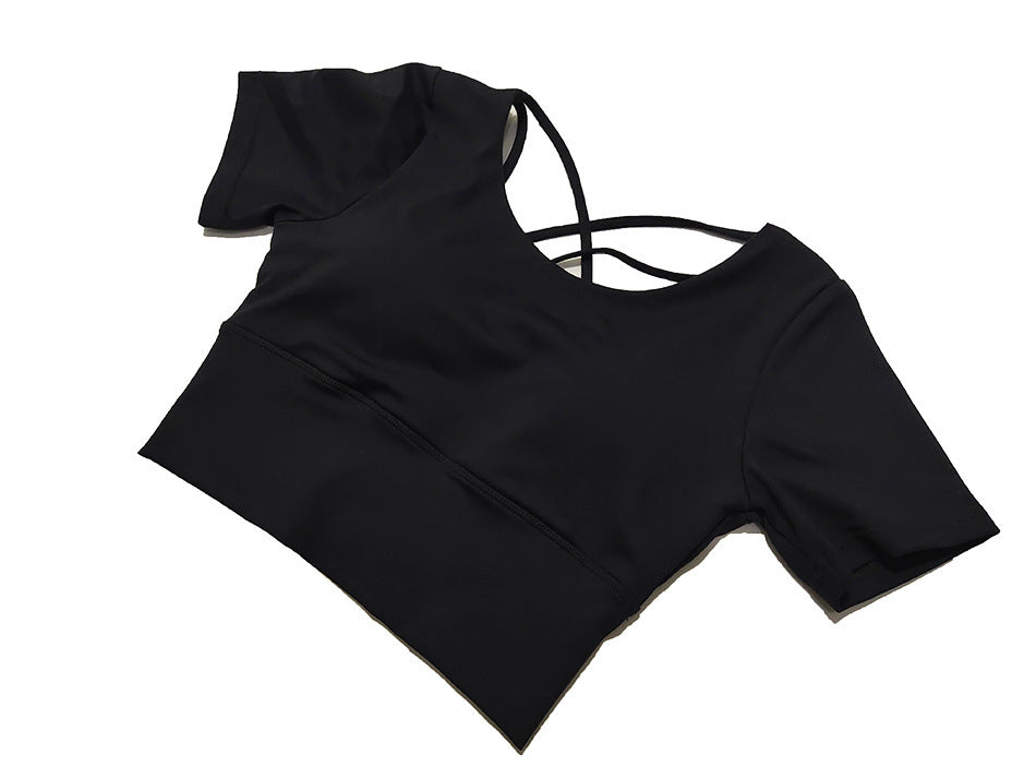 Yoga wear with chest pad