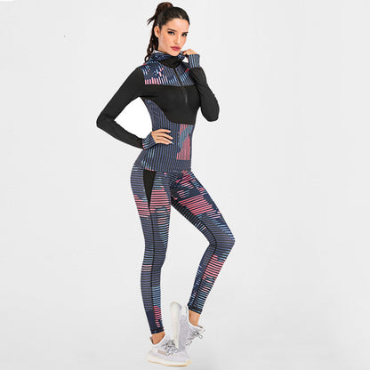 Printed yoga wear top