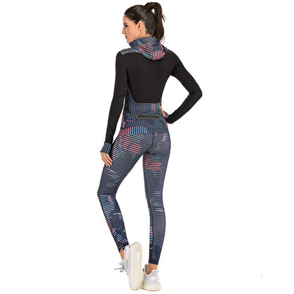 Printed yoga wear top